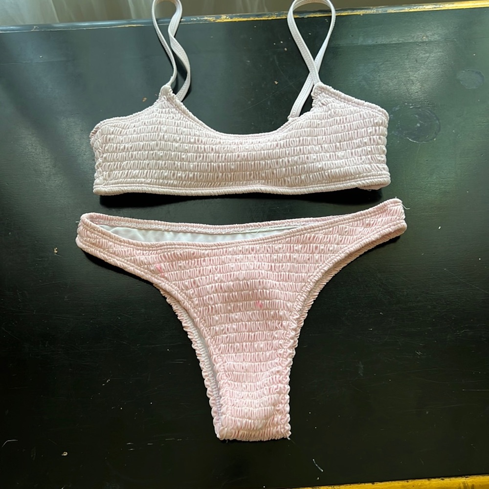 Shein, pink bikini, Small, barley worn